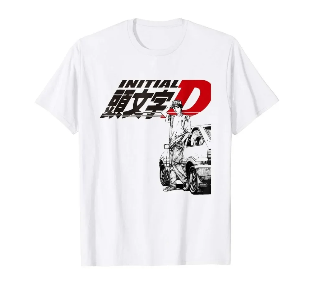 Summer Clothing Websites - قميص Initial D الصيفي بأكمام قصيرة،