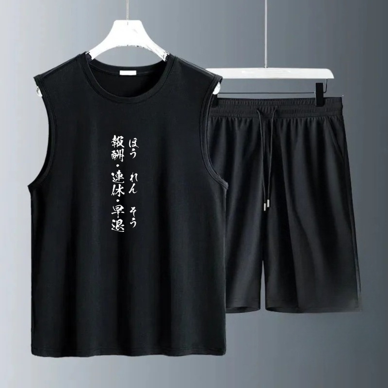 Summer Clothing Sets Men - مجموعات تيشيرتات بدون أكمام للرجال صيف