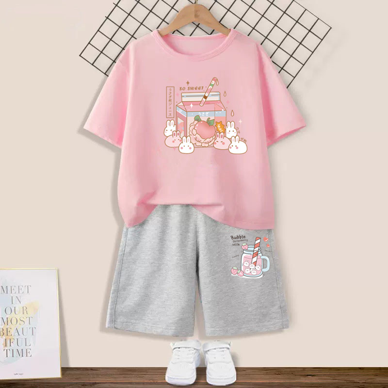 Summer Clothing Teen Girls - طقم ملابس صيفي للأطفال البنات مكون