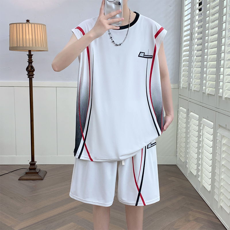 Summer Clothing Sets Men - طقم رياضي كاجوال للرجال من قطعتين،