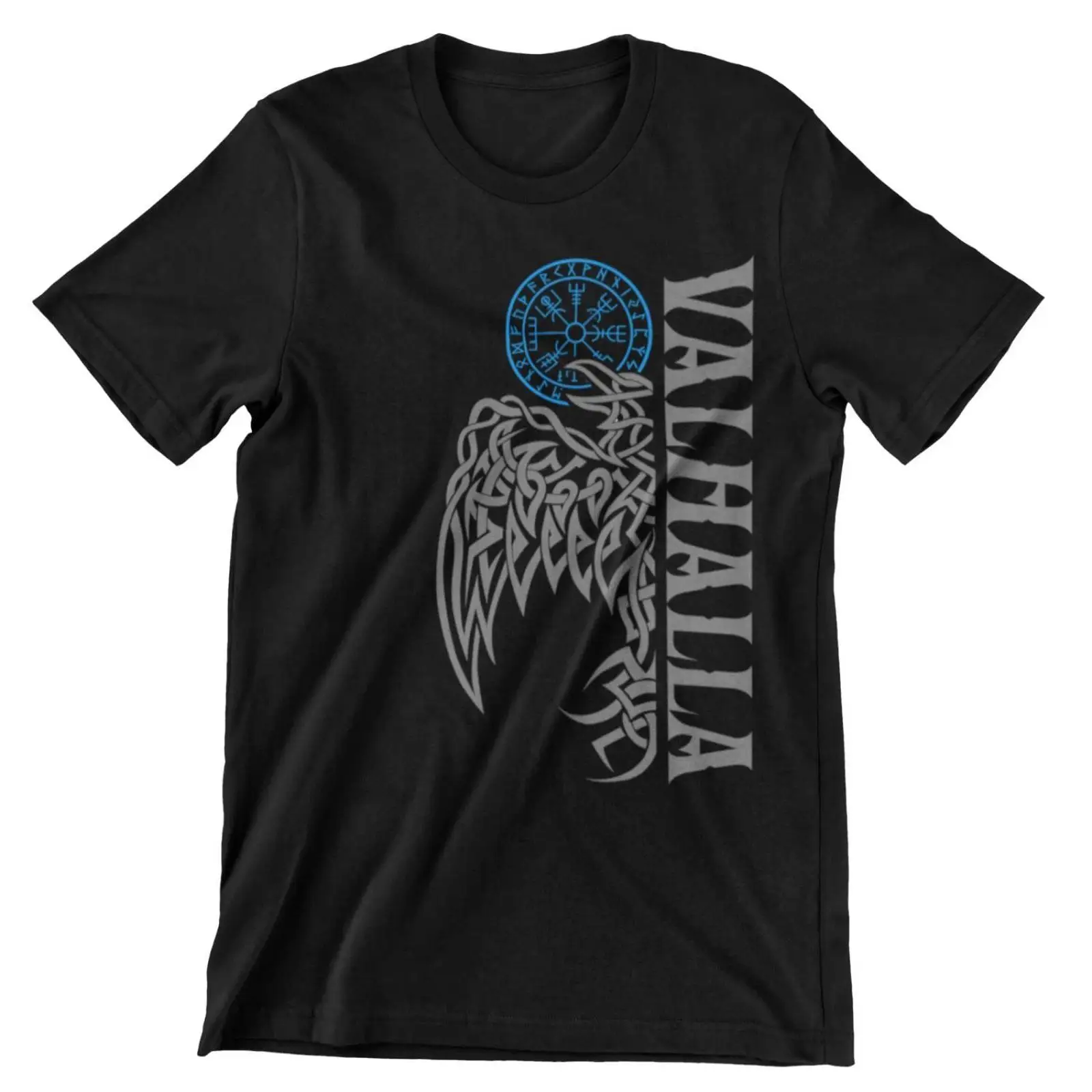 Summer Viking Clothing - تي شيرت Rabe Valhalla Vegvisir viking