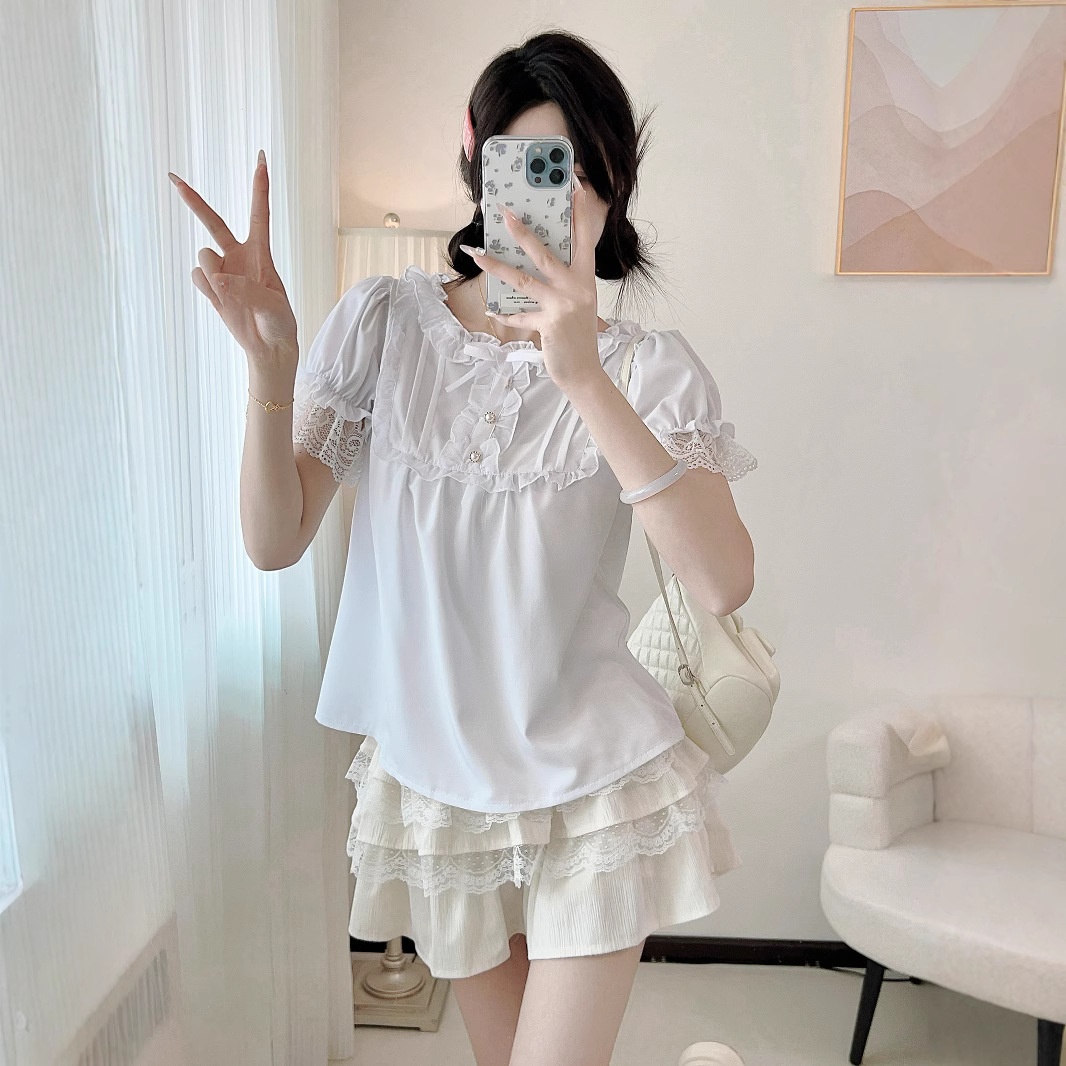 Summer Victorian Clothing - قميص نسائي بأسلوب القوطية من عصر