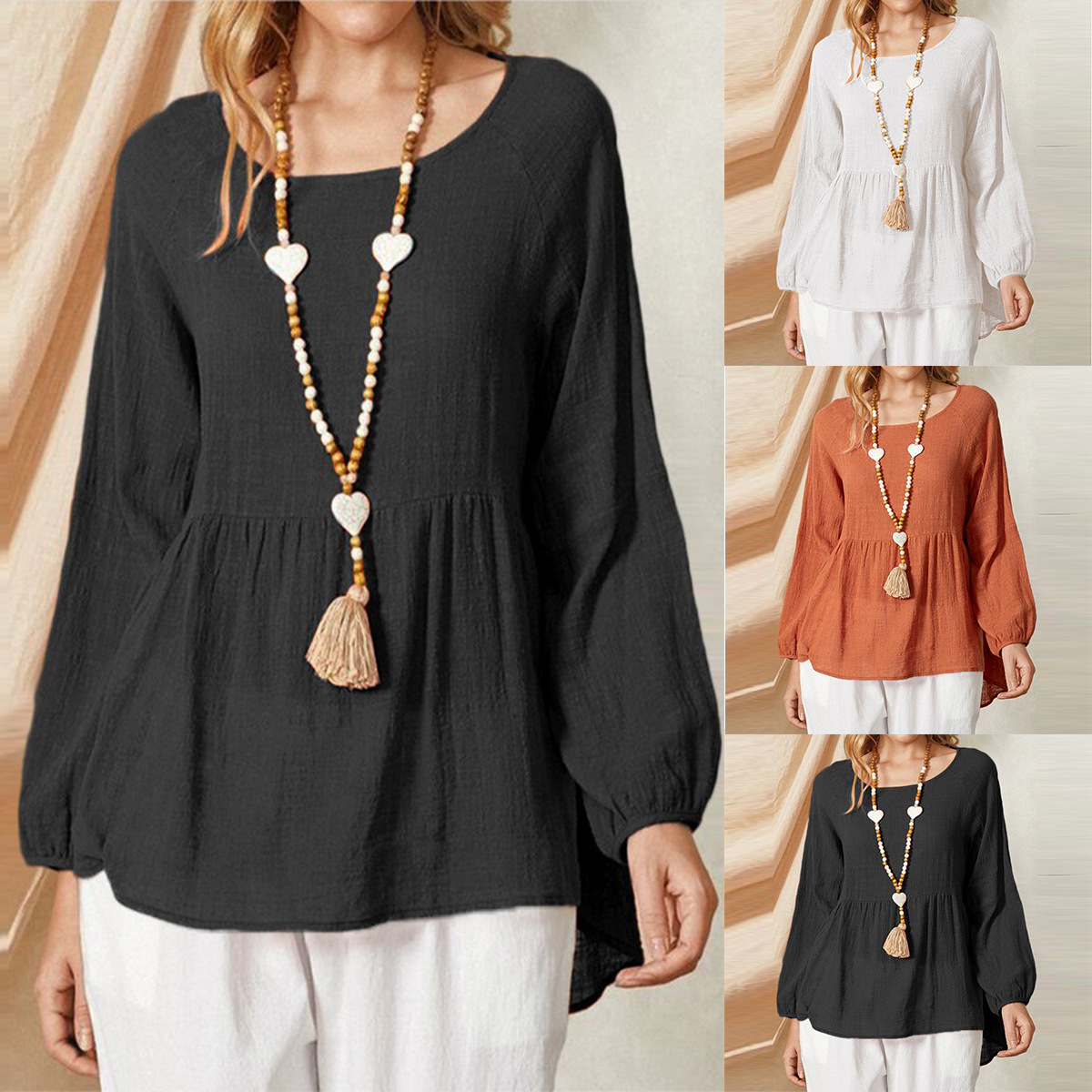 قميص نسائي فضفاض من القطن والك - مراجعة Summer Clothing Brands For Women وسعره