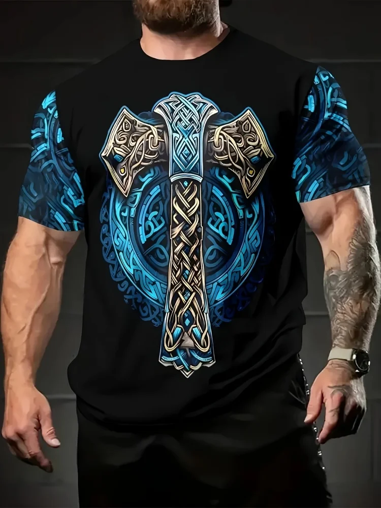 تي شيرت رجالي جديد بنمط الفايك - مراجعة Summer Viking Clothing وسعره