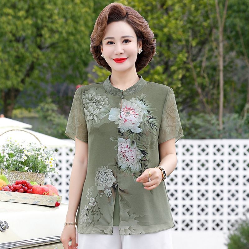 طقم قميص شيفون أنيق للنساء متو - مراجعة Summer Clothing Over 60 وسعره
