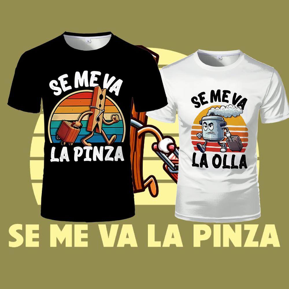Se Me Va La Pinza تي شيرت مطبو - مراجعة Summer Clothing In Spanish وسعره