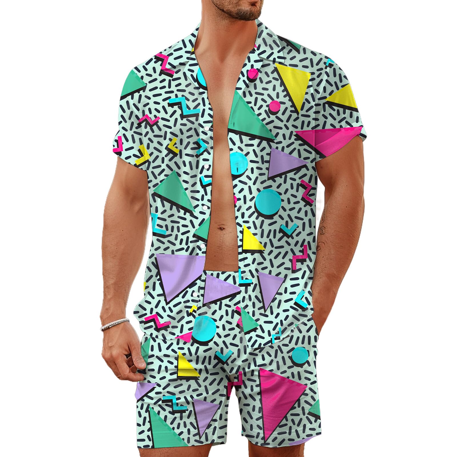 طقم قميص رجالي صيفي بتصميم هند - مراجعة Summer Clothing Sets Men وسعره