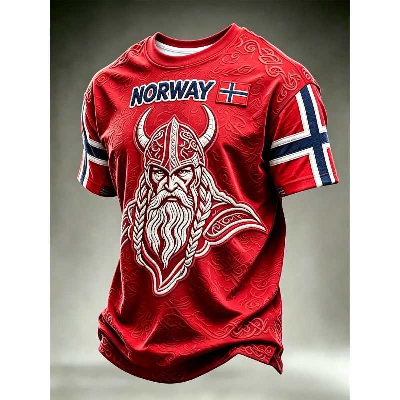قميص كرة قدم بطباعة ثلاثية الأ - مراجعة Summer Viking Clothing وسعره