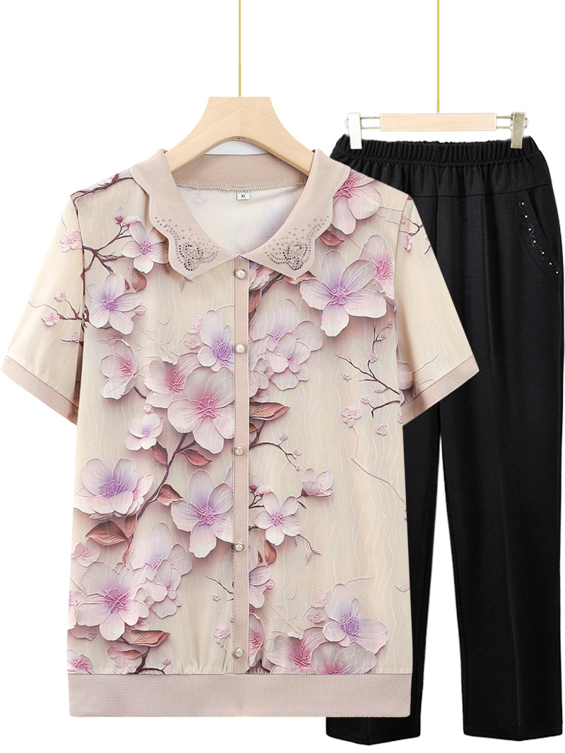 طقم تي شيرت فضفاض بأكمام قصيرة - مراجعة Summer Clothing Over 60 وسعره