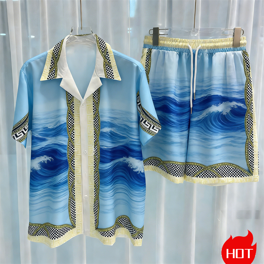 طقم قمصان صيفية للرجال بنقش نب - مراجعة Summer Clothing Sets Men وسعره