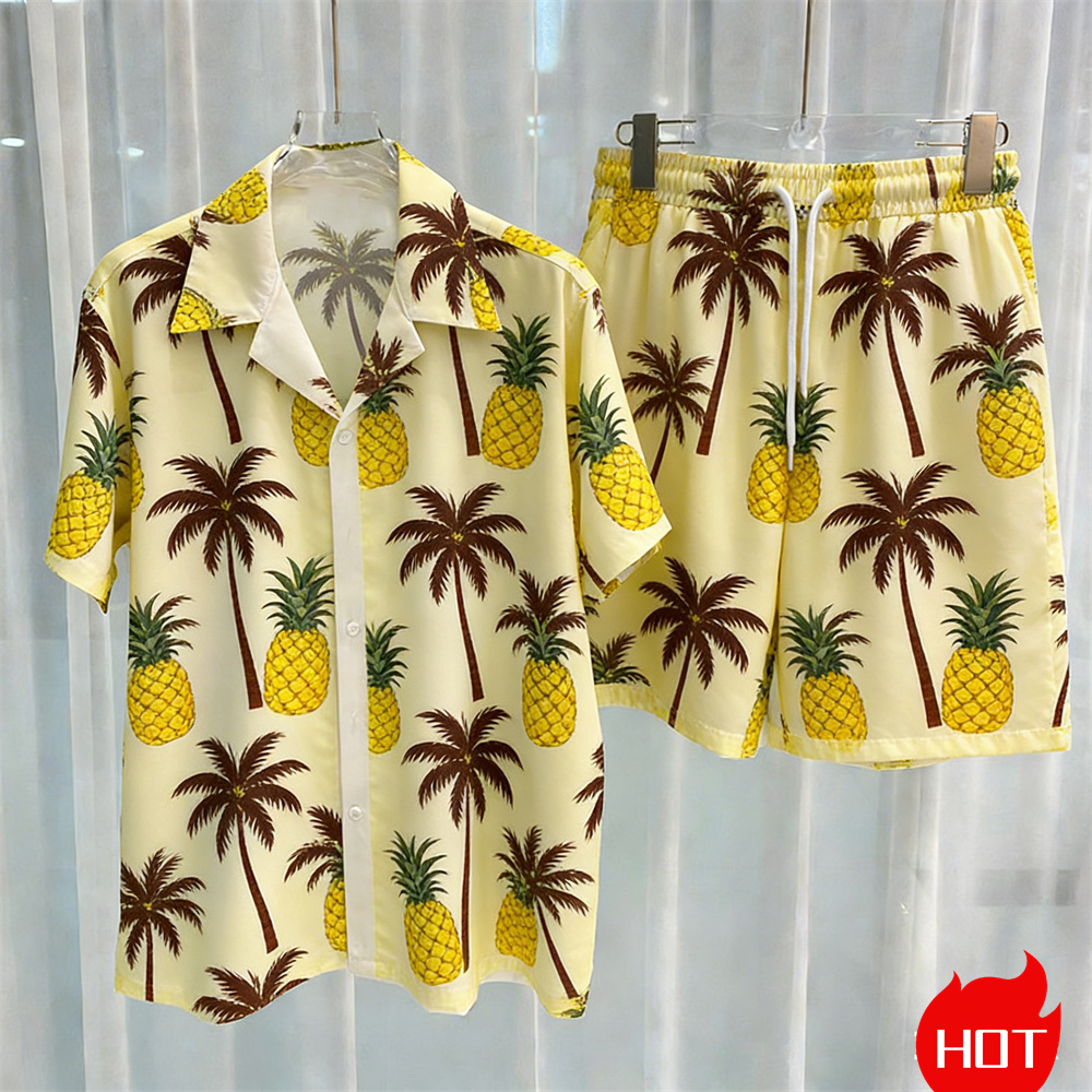 طقم قمصان صيفية للرجال بنقش نب - مراجعة Summer Clothing Sets Men وسعره