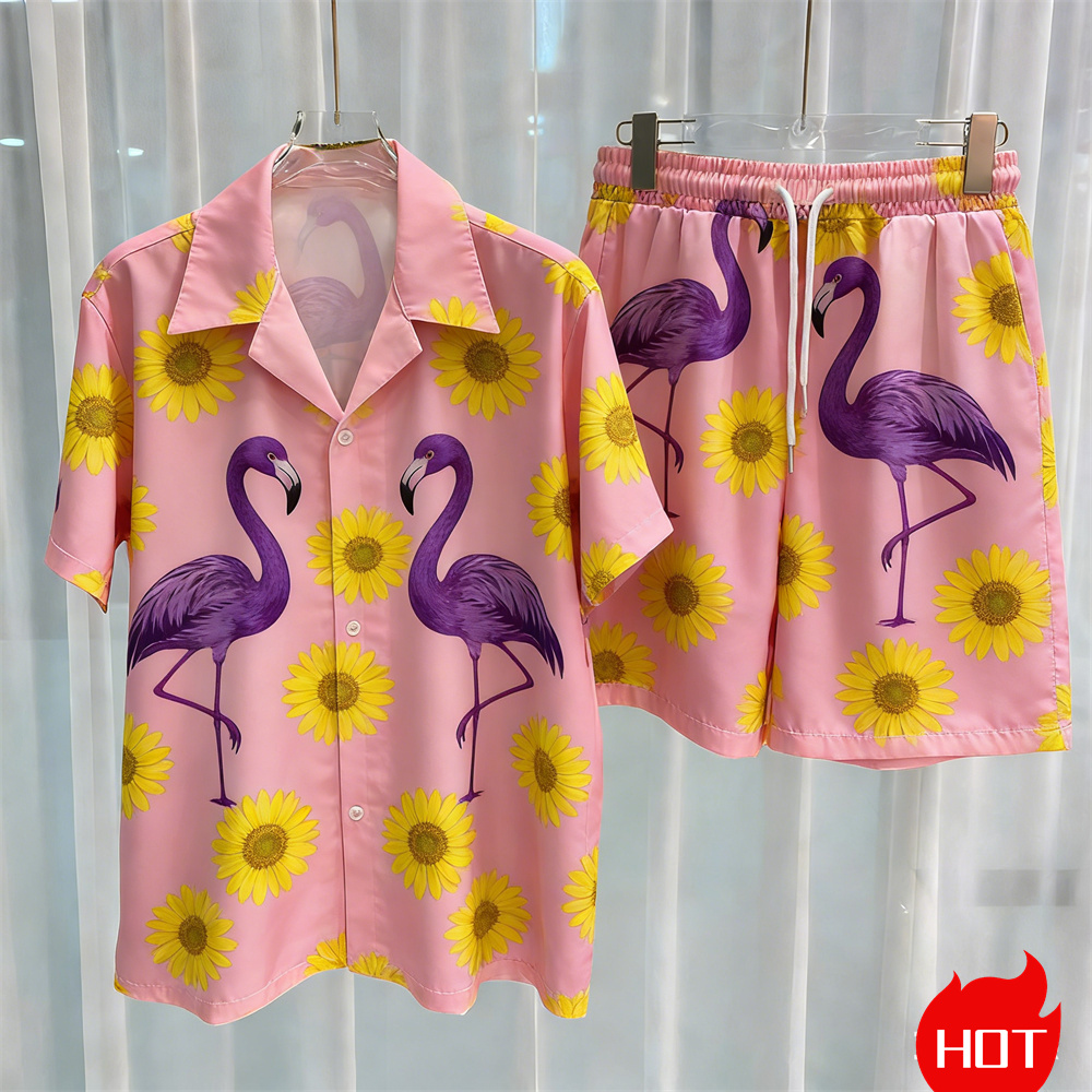 طقم قمصان صيفية للرجال بنقش نب - مراجعة Summer Clothing Sets Men وسعره