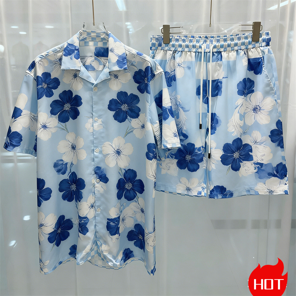 طقم شورت شاطئ رجالي صيفي عصري  - مراجعة Summer Clothing Sets Men وسعره