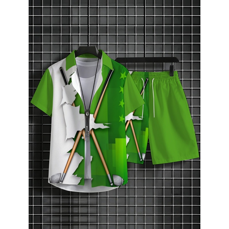 طقم قميص وبنطلون خفيف الوزن لل - مراجعة Summer Clothing Sets Men وسعره