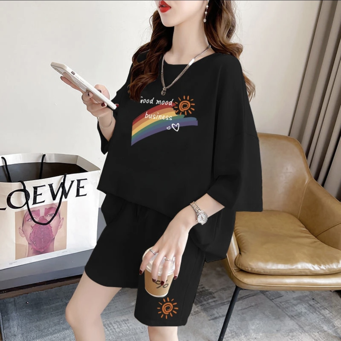 طقم شورت صيفي نسائي عصري، ملاب - مراجعة Summer Clothing Us وسعره